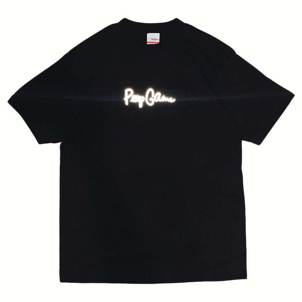 Peep Game Reflective Script Logo Shirt