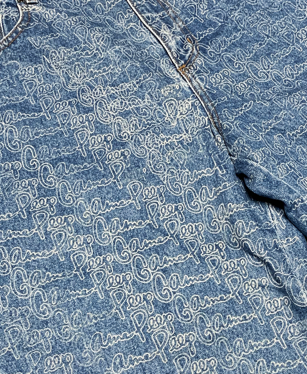 Peep Game Laser Repeat Logo Jean Short
