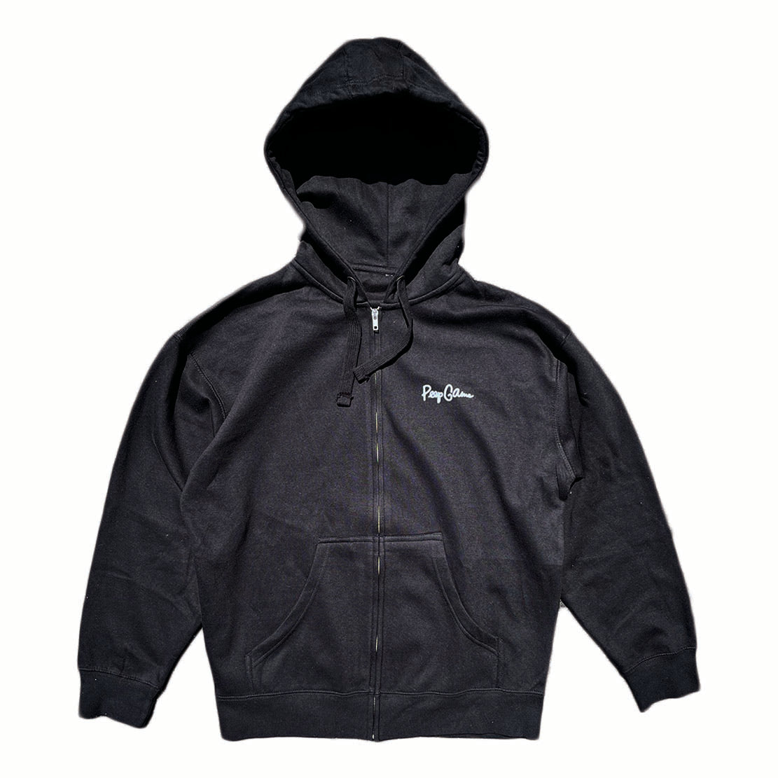 Peep Game Script Logo Zip Up Hoodie