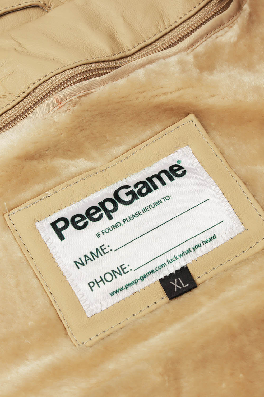 Peep Game Leather Bomber Jacket