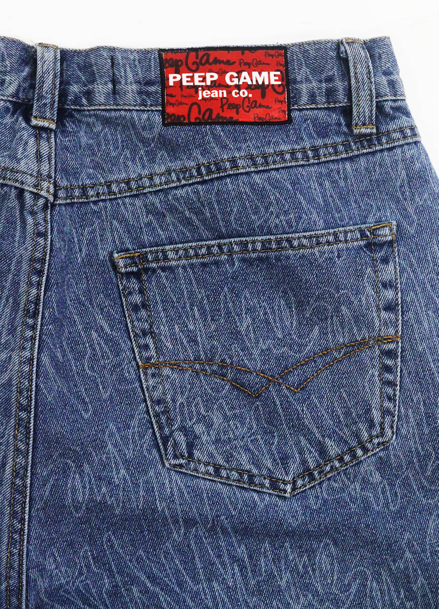 Peep Game Handstyle Jean Shorts