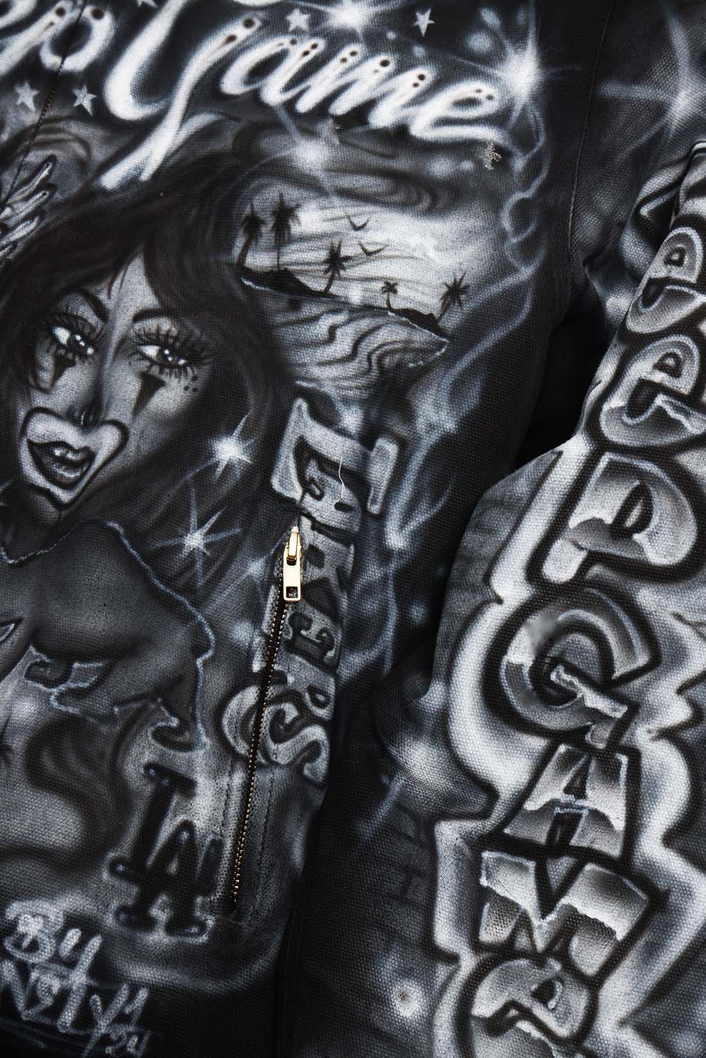 Peep Game Airbrushed Canvas Jacket