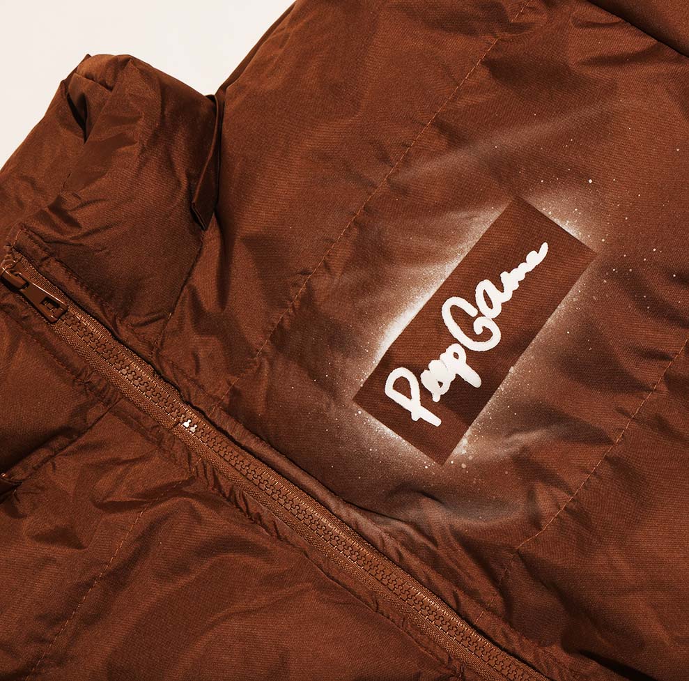 Peep Game Stencil Puffer Jacket