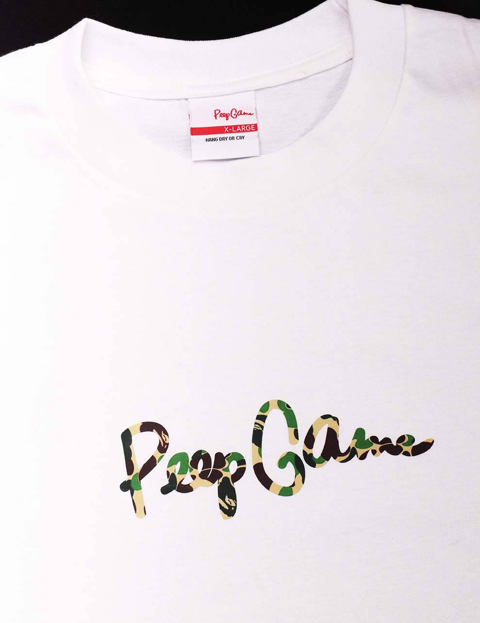 Peep Game ABC Camo Script Logo