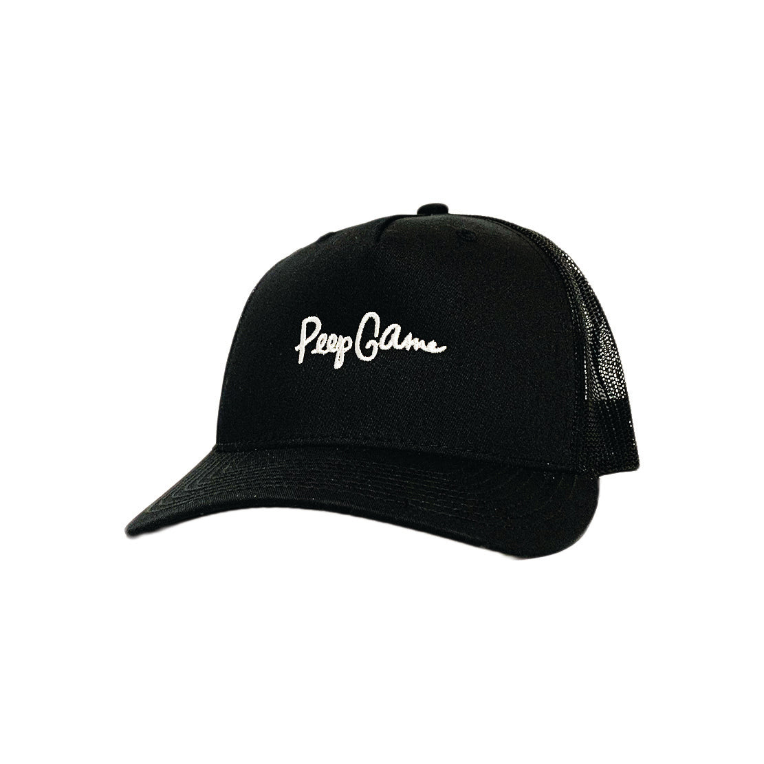 Peep Game Script Logo Trucker Hat