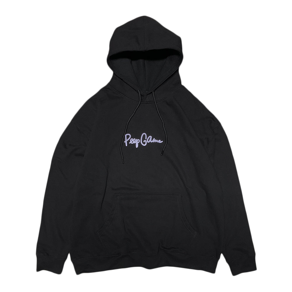 Peep Game Reflective Script Logo Hoodie
