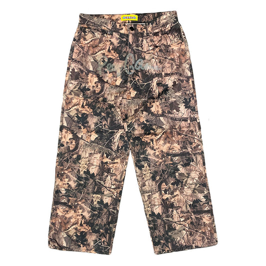 Peep Game Baggy Double Knee Script Logo Pants