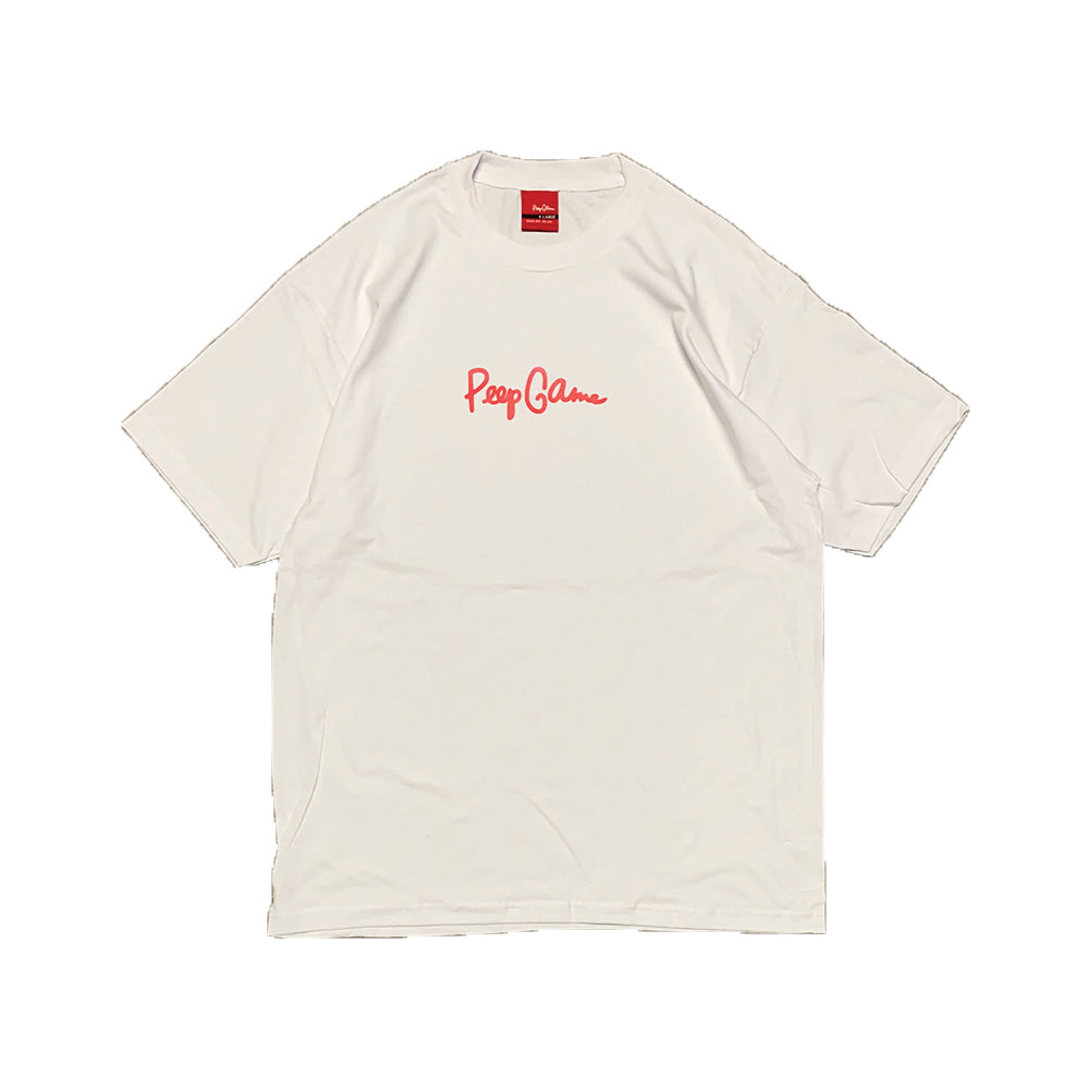 Peep Game Reflective Script Logo T-Shirt