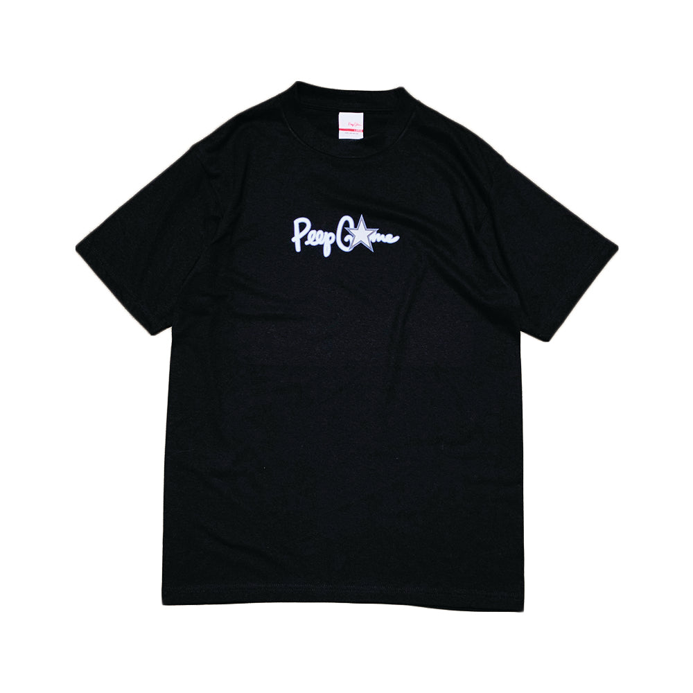 Peep Game One Star Script Logo T-Shirt