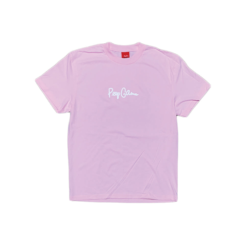 Peep Game Reflective Script Logo T-Shirt