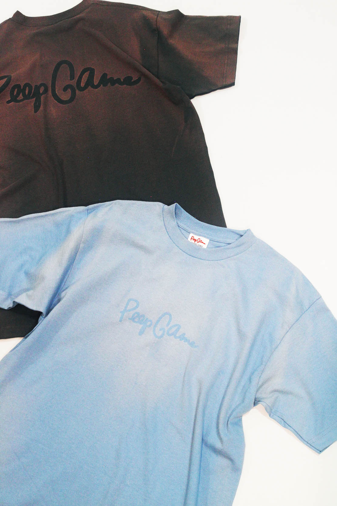 Peep Game Sun Fade Script Logo Shirt