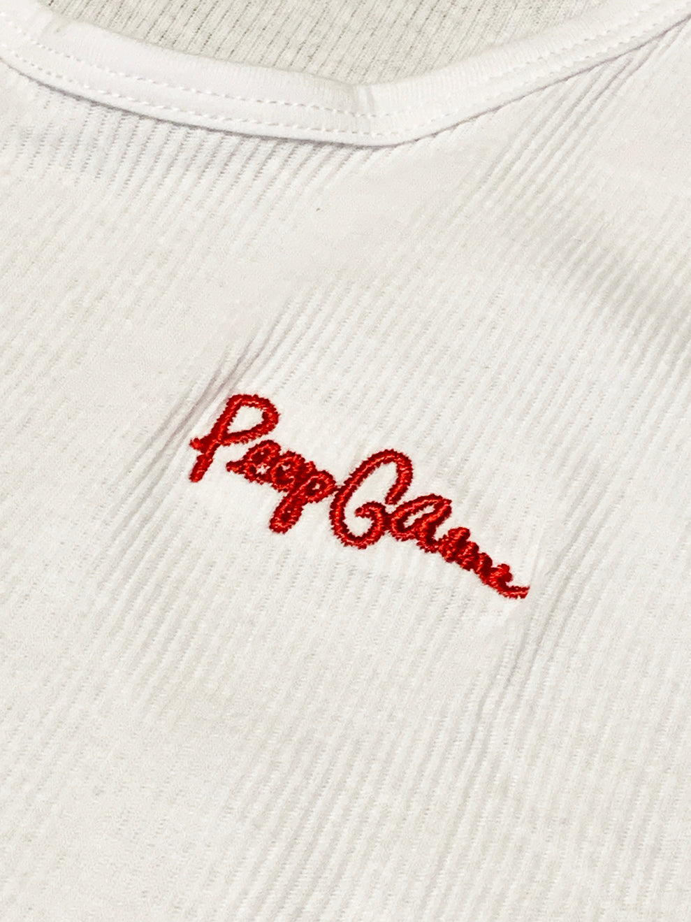Peep Game Script Logo Ribbed Tank