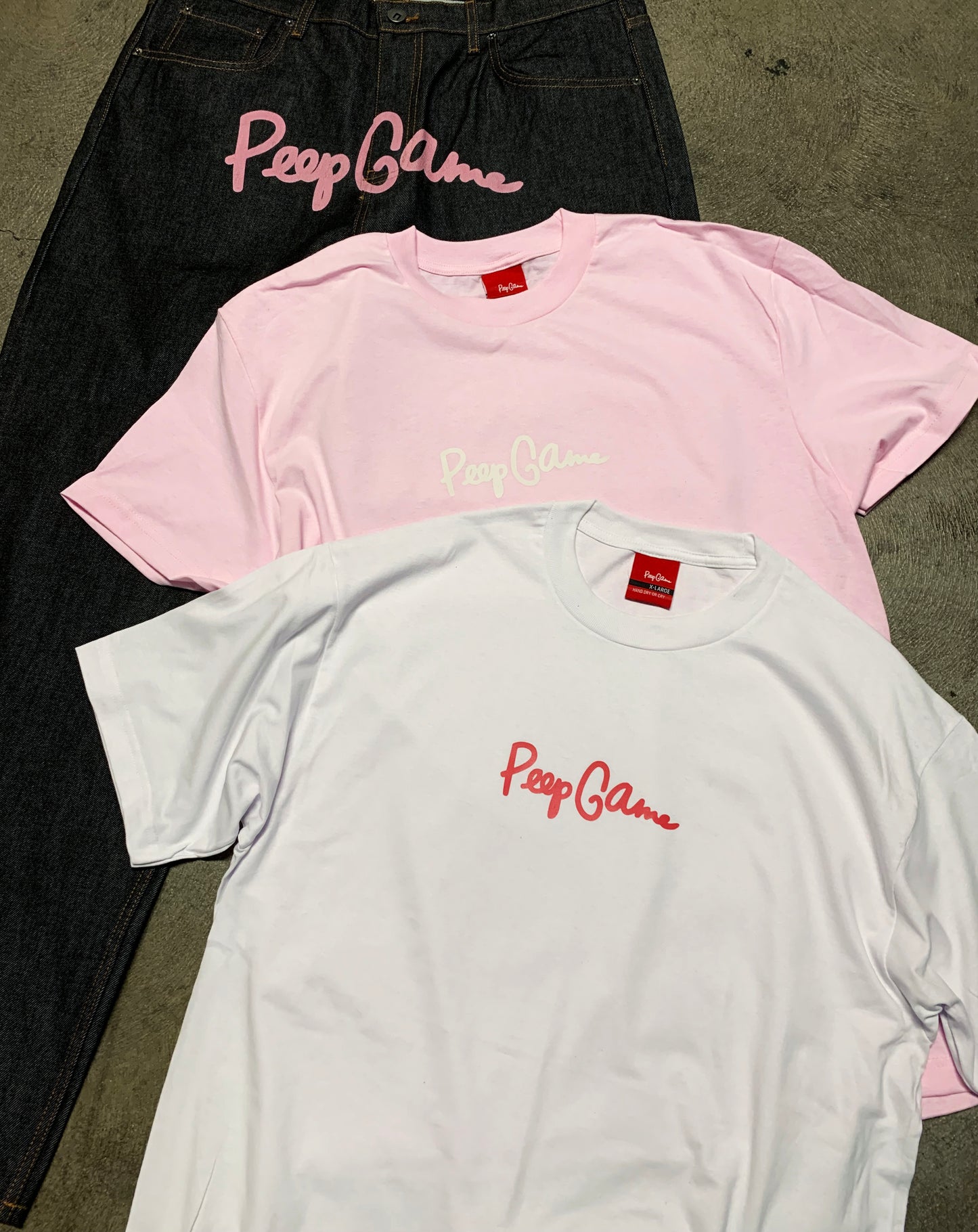 Peep Game Reflective Script Logo T-Shirt