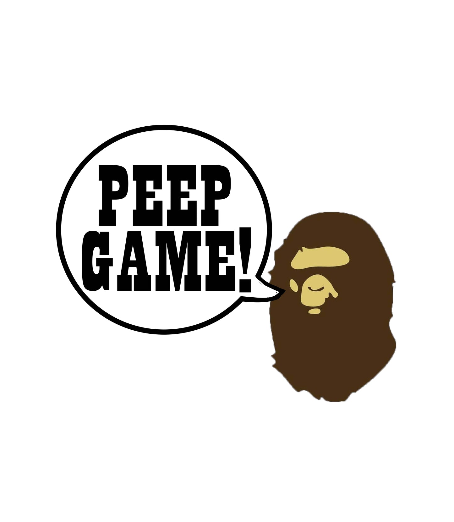 Peep Game ABC Camo Script Logo
