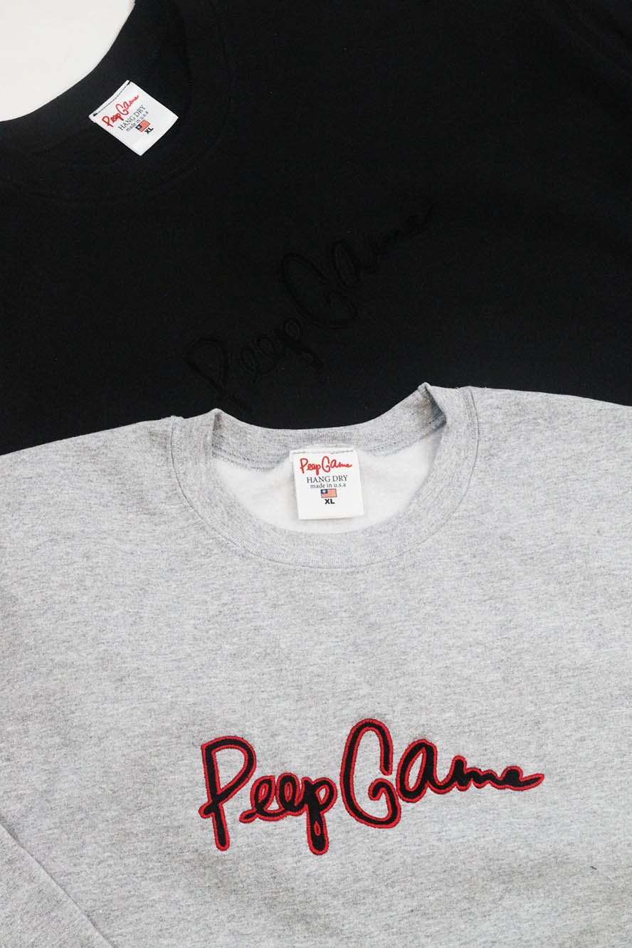 Peep Game Script Logo Crewneck Sweatshirt